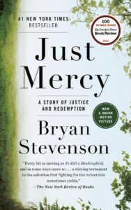 Book cover for 'Just Mercy' by Bryan Stephenson