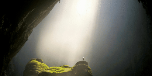 shining light in a cave - inspiration for writing fantasy