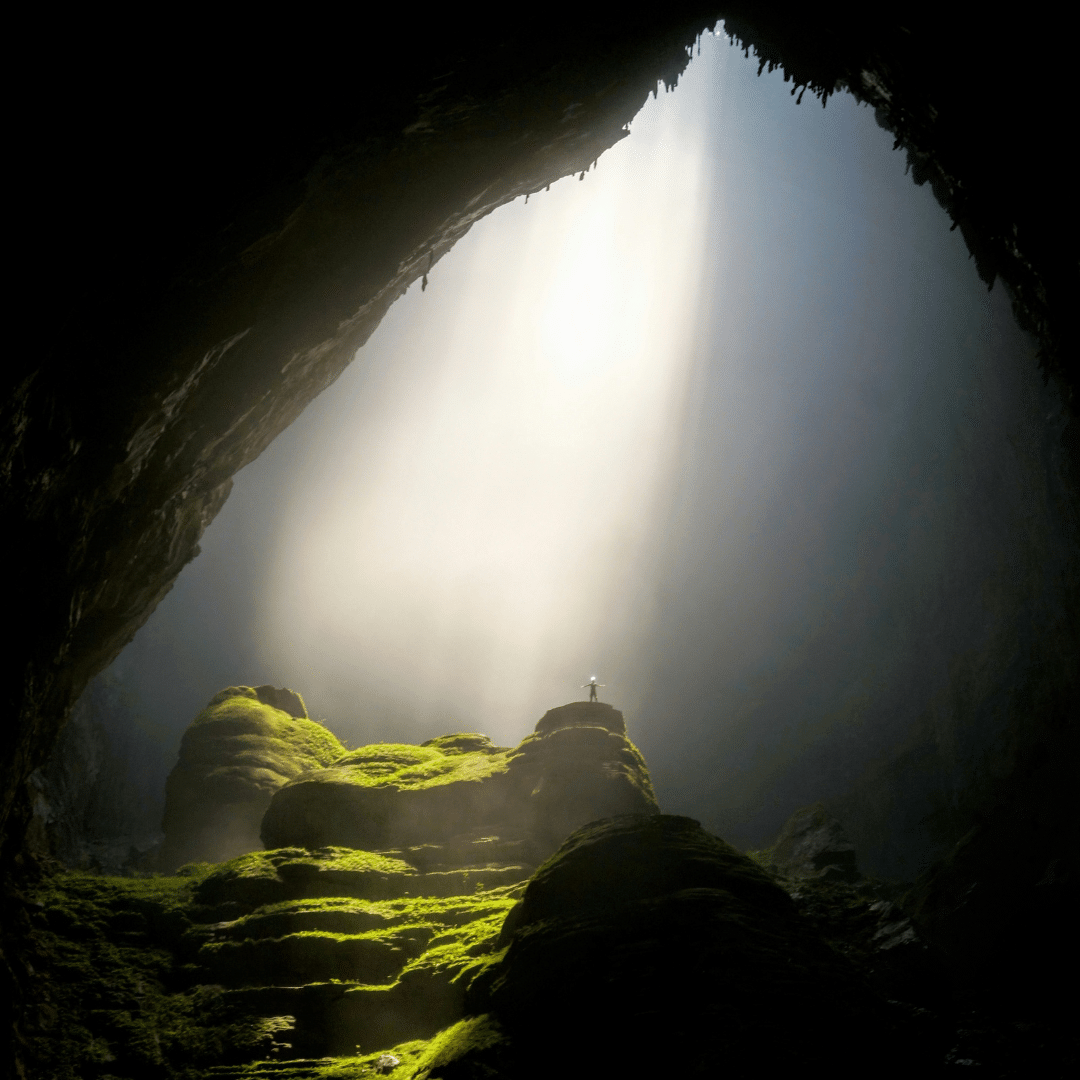 shining light in a cave - inspiration for writing fantasy